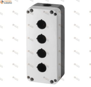 Caja 4 Orificios Gris Con Negro Pq04kgn