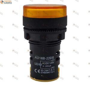 Foco Piloto Led Ambar 120v Ac/dc Tablero Control 10pza