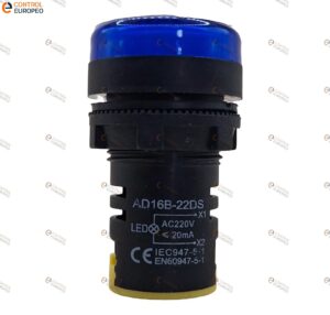 Foco Piloto Led Azul 220v Ac/dc Tablero Control 10pza