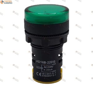 Foco Piloto Led Verde 220v Ac/dc Tablero Control 10pza
