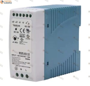 Fuente De Poder Mdr-60-12 Mean Well, 60w 12vcd 5a