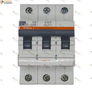 Interruptor Termomagnetico C&s, 3 Polos Riel Din 50 A