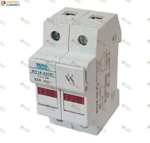 Porta Fusible Teuropeo Riel Din, Rt18-32 2 Polo, 10 Pza