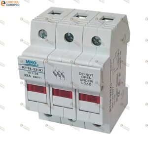 Porta Fusible Teuropeo Riel Din, Rt18-32, 3 Polos